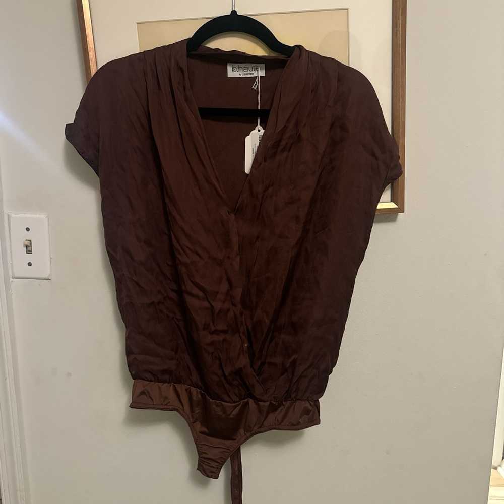 Brown Satin bodysuit
